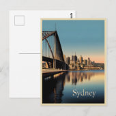 Sydney Vintage-Plakat Postkarte (Vorne/Hinten)