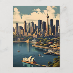 Sydney Vintage-Plakat Postkarte