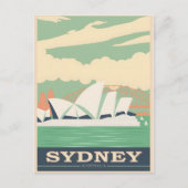 Sydney Vintage Poster Postkarte (Vorderseite)
