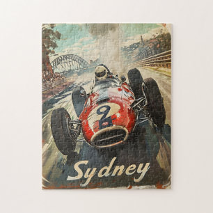 Sydney Vintager Rennwagen Puzzle