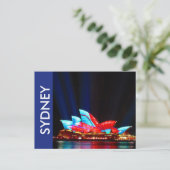 Sydney Vivid House Postkarte (Stehend Vorderseite)
