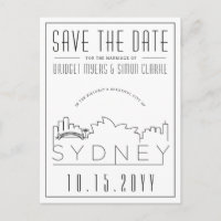 Sydney Wedding Deko Skyline Save the Date