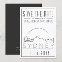 Sydney Wedding Deko Style Skyline Save the Date