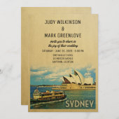 Sydney Wedding Einladung Australien Australien (Vorne/Hinten)