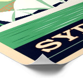 Sydney's Opera House and Harbour Bridge 2, Travel Poster (Ecke)