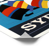 Sydney's Opera House und Harbour Bridge, Travel Poster (Ecke)