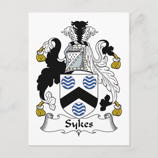 Sykes Familienwappen Postkarte (Vorderseite)