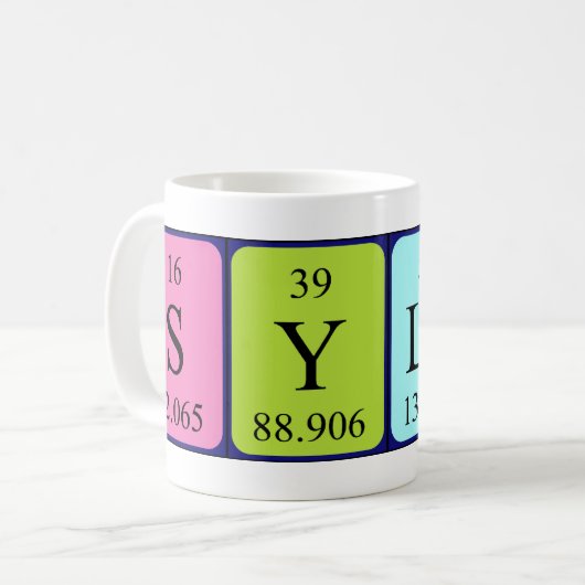 Sylas Periodenname Tasse (Vorderseite Links)