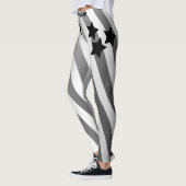 Sylish mit Monogramm Graugymnastiktrainer Leggings (Links)