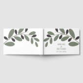 Sylized Olive Zweig Mittelmeercharme Hochzeit Gästebuch (Voll)