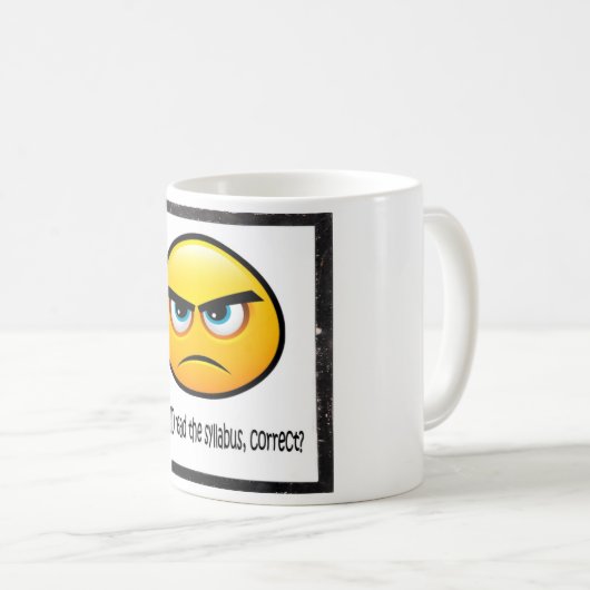 Syllabus-Erinnerungs-Tasse Kaffeetasse (VorderseiteRechts)