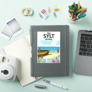 Sylt Deutschland Reiseplakat Aufkleber