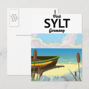 Sylt Deutschland Reiseplakat Postkarte