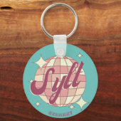 Sylt Deutschland Urlaub Strandtasche Schlüsselanhänger (Vorderseite)