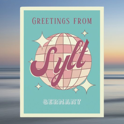 Sylt Germany Nordsee Retro Vintage Postkarte