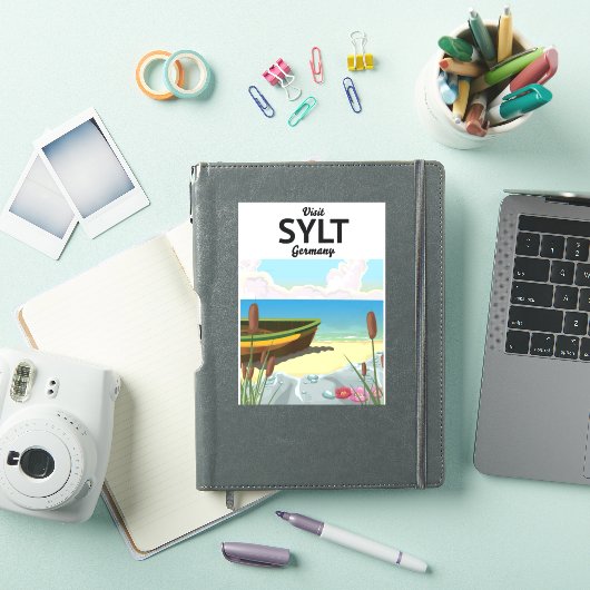 Sylt Germany Reiseplakat Aufkleber (iPad Hülle)