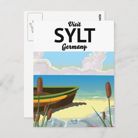 Sylt Germany Reiseplakat Postkarte (Vorne/Hinten)