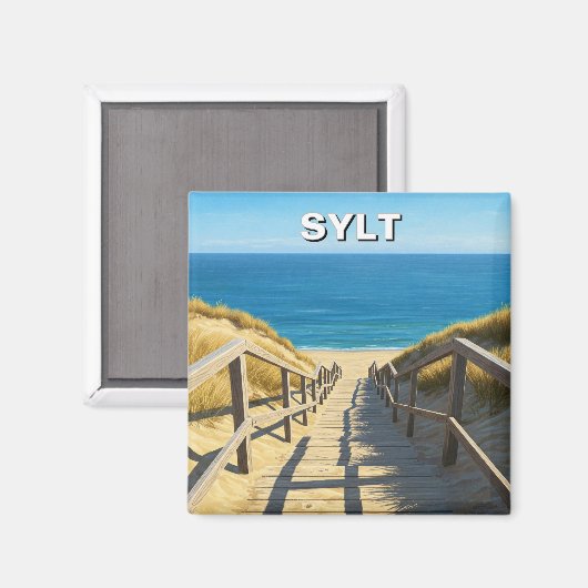 Sylt Germany Travel Magnet (Vorderseite/Rückseite)