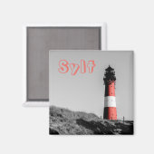 Sylt Leuchturm Magnet (Vorderseite/Rückseite)