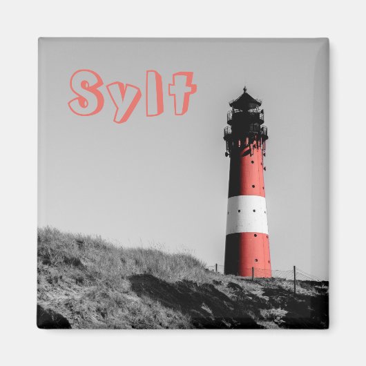 Sylt Leuchturm Magnet (Vorne)