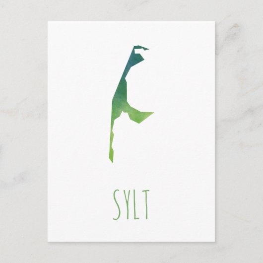 Sylt Map Postkarte (Vorderseite)