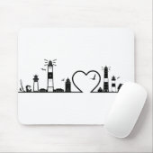 SYLT Nordsee Insel Skyline Silhouette Mousepad (Mit Mouse)