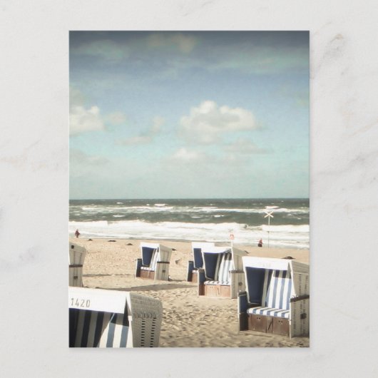 Sylt Strand Postkarte (Vorderseite)