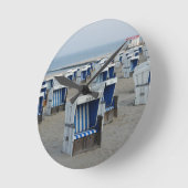 Sylt Strand Runde Wanduhr (Winkel)