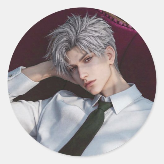 Sylus After Work, Liebe und Deepspace Inspiriert Runder Aufkleber (Vorderseite)