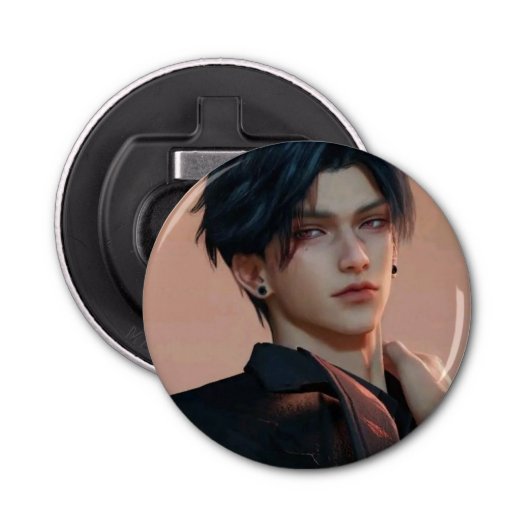 Sylus Liebe and Deep Space Button - Niedliches Sci Flaschenöffner (Vorderseite)