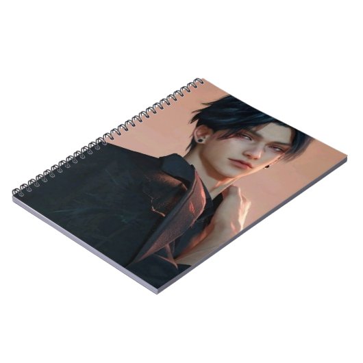 Sylus - Liebe und Deepspace Spiral Notebook Notizblock (Linke Seite)