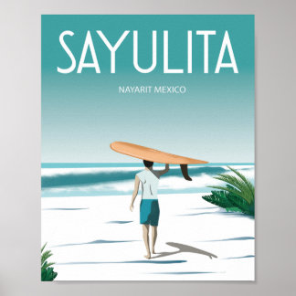 Sylutina mexico Surfstrand Poster