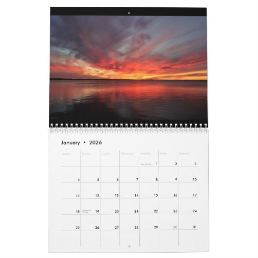 Sylvan Beach Sunsets Calendar Kalender (Jan 2026)