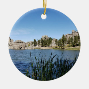 Sylvan Lake, Black Hills, Custer, South Dakota Keramik Ornament