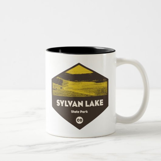 Sylvan Lake Staaten Park Colorado Zweifarbige Tasse (Rechts)
