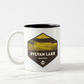 Sylvan Lake Staaten Park Colorado Zweifarbige Tasse (Links)