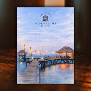 Sylvan Resort, Koh Chang, Thailand   Wasserfarbe  Postkarte