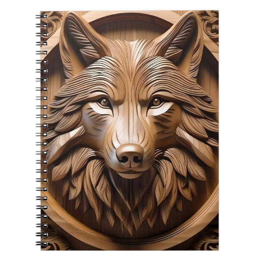 Sylvan Sentinel: Der Majestic Wood Wolf druckt Notizblock (Vorderseite)