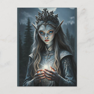 Sylvarae Nachtgeflüster Mystische Elfenzauberin Postkarte