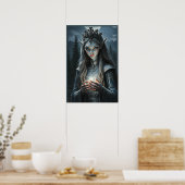 Sylvarae Nightwhisper Mystic Elf Fantasy-Kunstpost Poster (Küche)