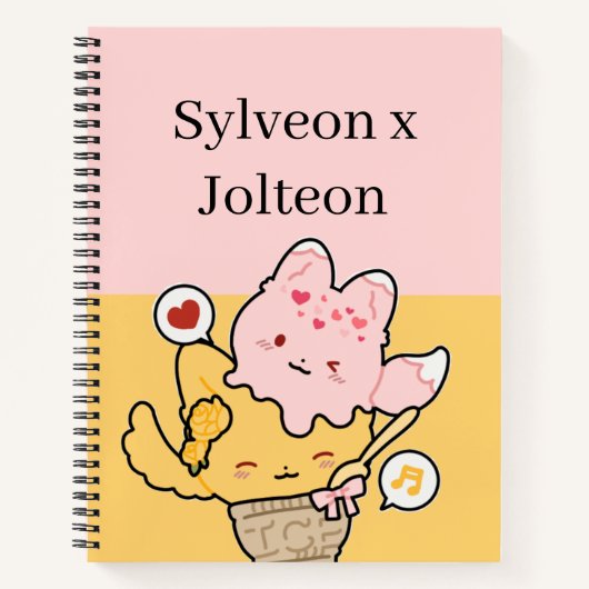 Sylveon And Jolteon Notebook ⚡︎ Notizblock (Vorderseite)
