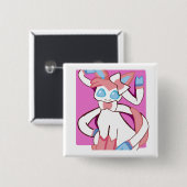 Sylveon (pokemon) button (Vorne & Hinten)