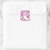 Sylveon (pokemon) quadratischer aufkleber (Tasche)