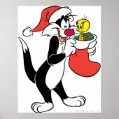 Sylvester Cat mit Strumpf Poster (Vorne)