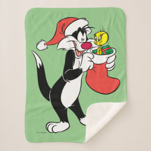 Sylvester Cat with Stocking Sherpadecke