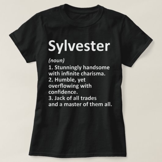 SYLVESTER Definition Personalisiert Name Funny Bir T-Shirt (Design vorne)