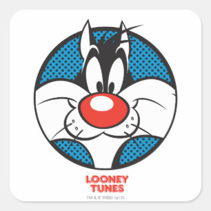 SYLVESTER™ Dotty-Symbol Quadratischer Aufkleber