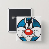 SYLVESTER™ gepunktetes Symbol Button (Vorne & Hinten)