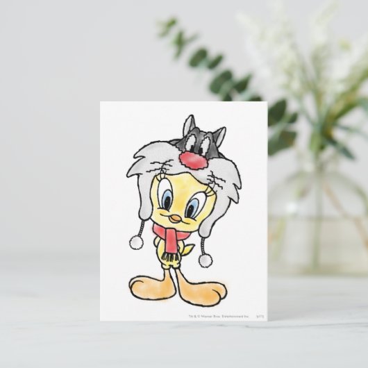 SYLVESTER™ Hat Postkarte (Stehend Vorderseite)