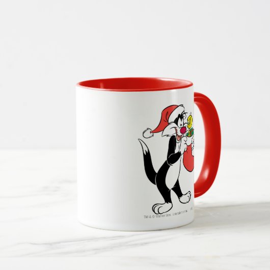 SYLVESTER™ Katze mit Strumpf Tasse (VorderseiteRechts)